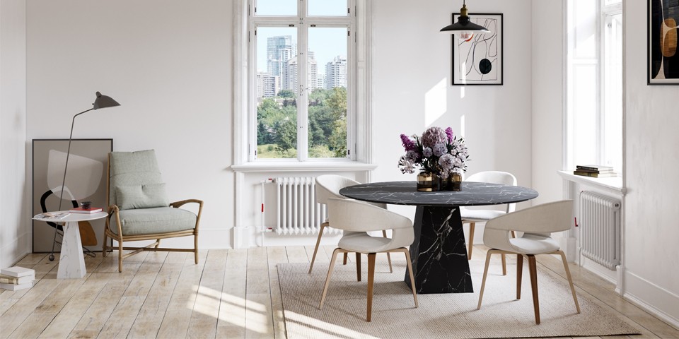 COSMOS DINING TABLE NERO MARQUINA