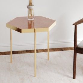 KANDINSKY SIDE TABLE HEXAGONAL GOLD